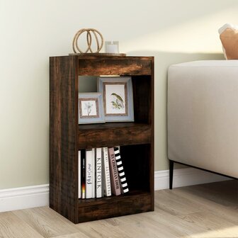 Boekenkast/kamerscherm 40x30x72 cm gerookt eikenkleurig 8720286844151 1