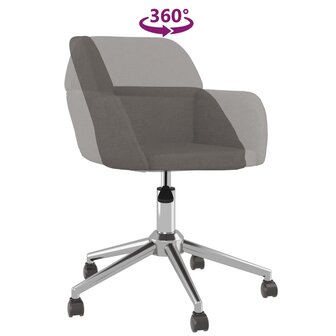 Kantoorstoel draaibaar stof donkergrijs 8720287108351 6