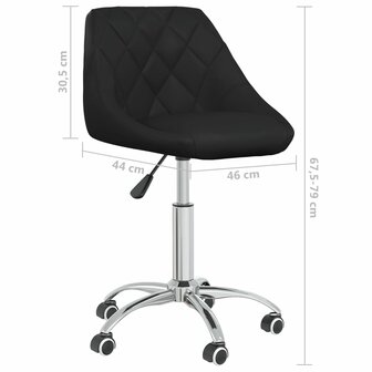 Kantoorstoel draaibaar kunstleer zwart 8720286535707 9