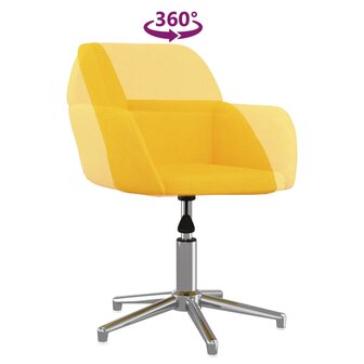 Kantoorstoel draaibaar stof lichtgeel 8720287108290 6