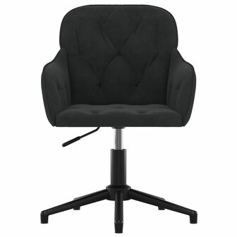 Kantoorstoel draaibaar fluweel zwart 8720287109709 3