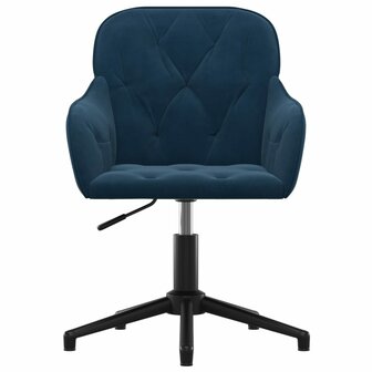 Kantoorstoel draaibaar fluweel blauw 8720287109631 3
