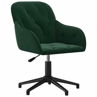Kantoorstoel draaibaar fluweel donkergroen 8720287109662 2