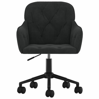 Kantoorstoel draaibaar fluweel zwart 8720287109815 3