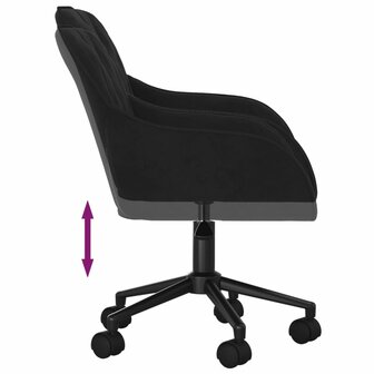 Kantoorstoel draaibaar fluweel zwart 8720287109815 6