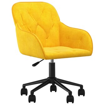 Kantoorstoel draaibaar fluweel geel 8720287109822 2