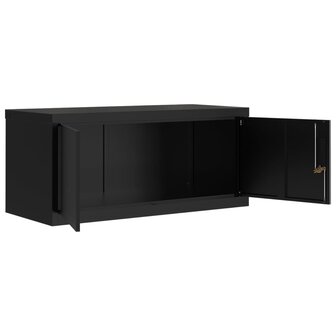 Archiefkast 90x40x40 cm staal zwart 8720845889401 4