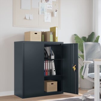 Archiefkast 90x40x105 cm staal antracietkleurig 8720845889616 1