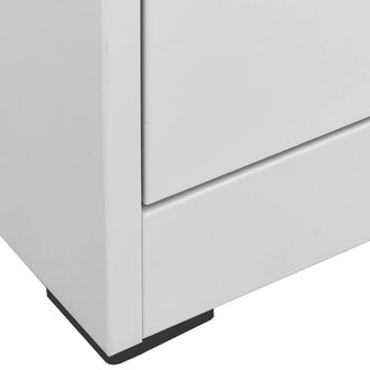 Archiefkast 46x62x133 cm staal lichtgrijs 8720286565919 5