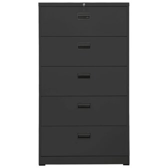 Archiefkast 90x46x164 cm staal antracietkleurig 8720286566138 2