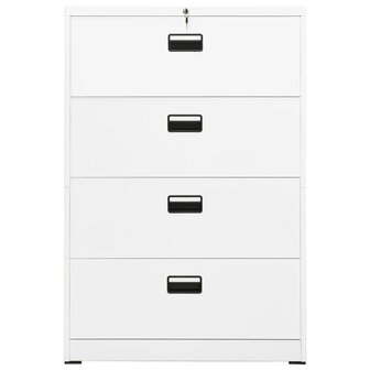 Archiefkast 90x46x134 cm staal wit 8720286566060 2