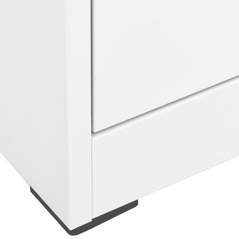 Archiefkast 90x46x134 cm staal wit 8720286566060 7
