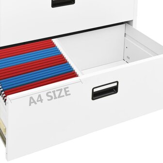 Archiefkast 90x46x134 cm staal wit 8720286566060 9