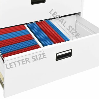 Archiefkast 90x46x134 cm staal wit 8720286566060 10