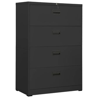 Archiefkast 90x46x134 cm staal antracietkleurig 8720286566091 1
