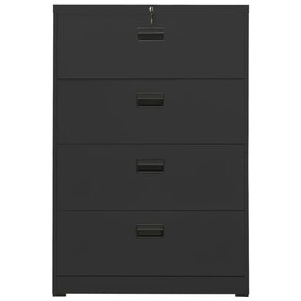 Archiefkast 90x46x134 cm staal antracietkleurig 8720286566091 2