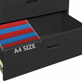 Archiefkast 90x46x134 cm staal antracietkleurig 8720286566091 9