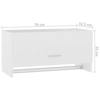Kledingkast 70x32,5x35 cm bewerkt hout wit 8720286609422 9