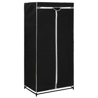 Kledingkasten 2 st 75x50x160 cm zwart 8719883564852 3