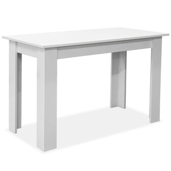Eettafel en banken 3 st bewerkt hout wit 8718475583684 3
