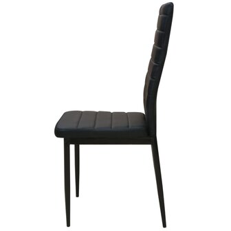 Eetkamerset tafel en stoel zwart 3-delig 8718475970231 5