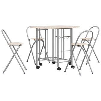 Eetkamerset opvouwbaar 5-dlg MDF 8718475527800 2