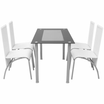Eetkamerset Wit 5-delige 8718475970040 2