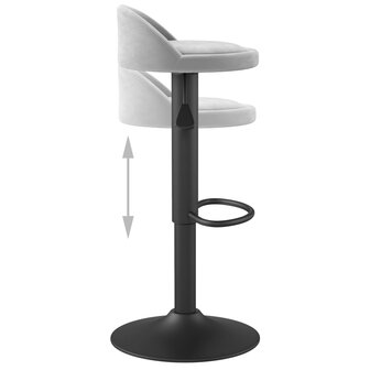 Barkruk fluweel lichtgrijs 8720286519707 6