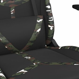Massage gamestoel met voetensteun kunstleer zwart en camouflage 8720287143857 9