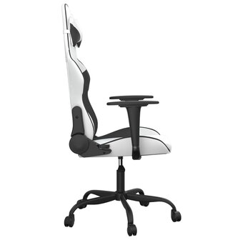 Gamestoel kunstleer wit en zwart 8720287228608 4