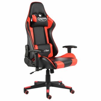 Gamestoel draaibaar PVC rood 8720286193358 1