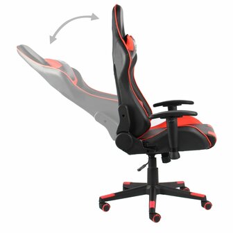 Gamestoel draaibaar PVC rood 8720286193358 6