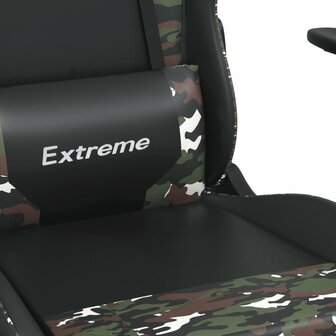 Massage gamestoel kunstleer zwart en camouflage 8720287143970 11