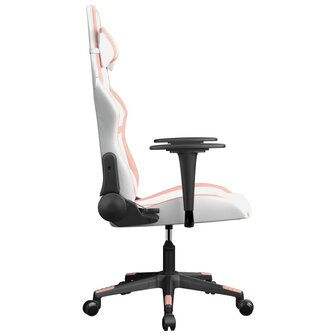 Gamestoel kunstleer wit en roze 8720287228820 4