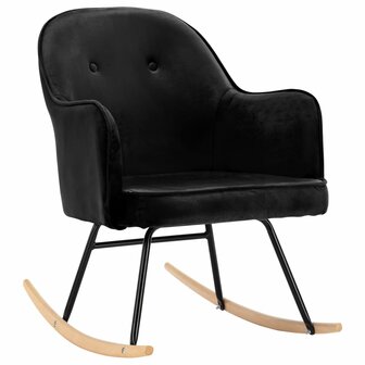 Schommelstoel fluweel zwart 8719883988894 2