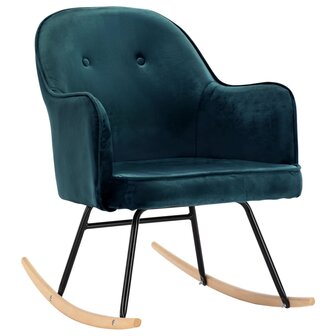 Schommelstoel fluweel blauw 8719883988832 2
