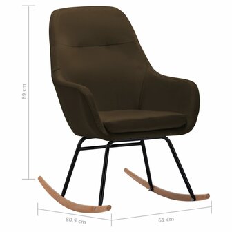 Schommelstoel stof bruin 8719883989051 8