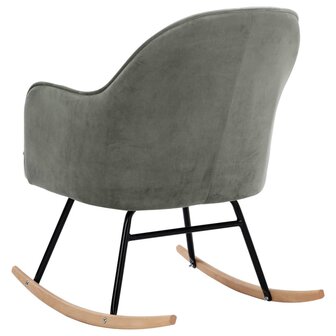 Schommelstoel fluweel grijs 8719883988849 5