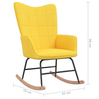 Schommelstoel stof mosterdgeel 8720286423851 7