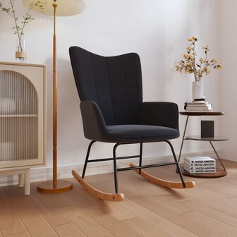 Schommelstoel stof zwart 8720286423844 1