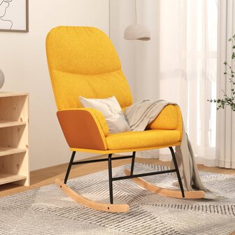 Schommelstoel stof mosterdgeel 8720286819937 1