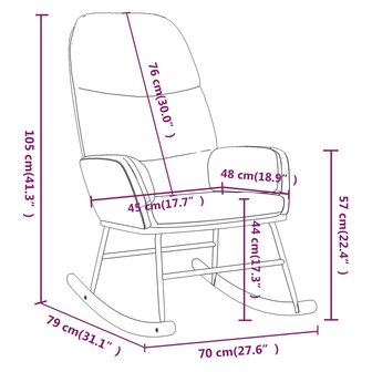 Schommelstoel stof cr&egrave;mewit 8720286819883 9