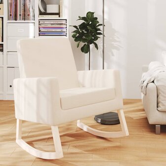 Schommelstoel stof cr&egrave;mekleurig 8720286444641 1