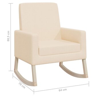 Schommelstoel stof cr&egrave;mekleurig 8720286444641 8