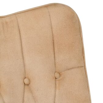 Schommelstoel met voetensteun in vintage stijl canvas cr&egrave;me 8720286772348 5