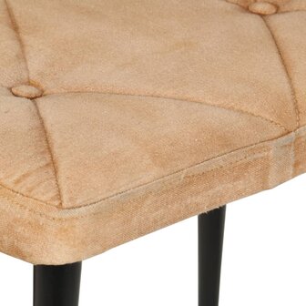 Schommelstoel met voetensteun in vintage stijl canvas cr&egrave;me 8720286772348 9