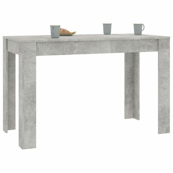 Eettafel 120x60x76 cm bewerkt hout betongrijs 8719883730905 3