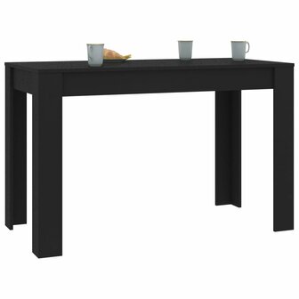 Eettafel 120x60x76 cm bewerkt hout zwart 8719883730875 3