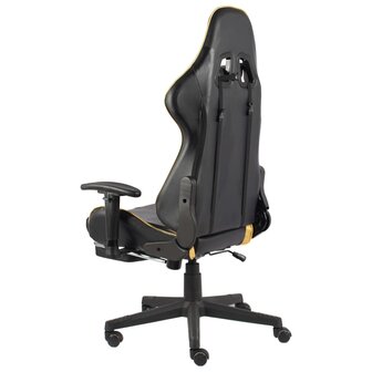 Gamestoel draaibaar met voetensteun PVC goudkleurig 8720286193426 4