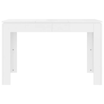 Eettafel 120x60x76 cm bewerkt hout hoogglans wit 8719883786933 4